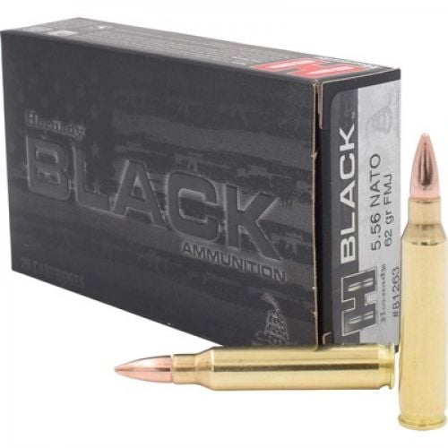 Hornady Black Full Metal Jacket 5.56 NATO Ammo 20 Round Box