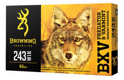 Browning Ammo BXV Predator and Varmint 243 Winchester 65 GR Varmint