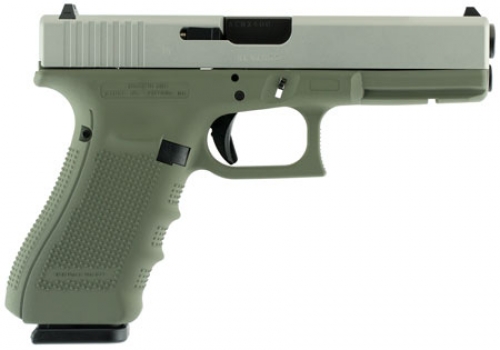 Glock G17 Double 9mm Luger 4.8 17+1 Forest Green Poylmer Grip Stainl