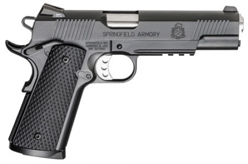 Springfield Armory 1911 Single 45 ACP 5 8+1 Black G10 Grip Black Armo