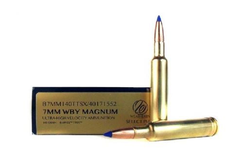 Weatherby Select Plus Barnes LRX Lead Free 7mm Weatherby Magnum Ammo 140 gr 20 Round Box