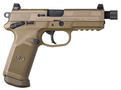 FN FNX Single/Double Action .45 ACP 5.3 10+1 Flat Dark Earth Interchangeable Backstrap Grip