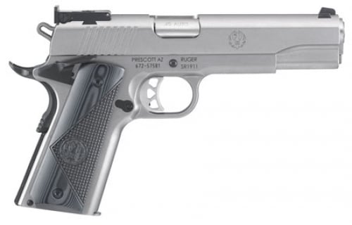 Ruger SR1911 Single .45 ACP 5 8+1 Stainless Steel Grip/Frame Grip Stainles
