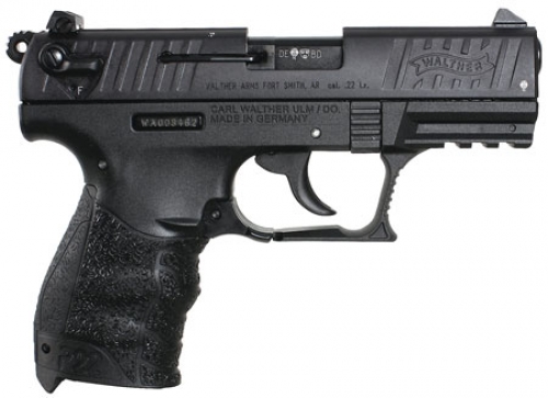 Walther Arms P22 QD  22 Long Rifle (LR) Single/Double 3.42 10+1 Black Interchangeable Backstrap Grip Black Slide