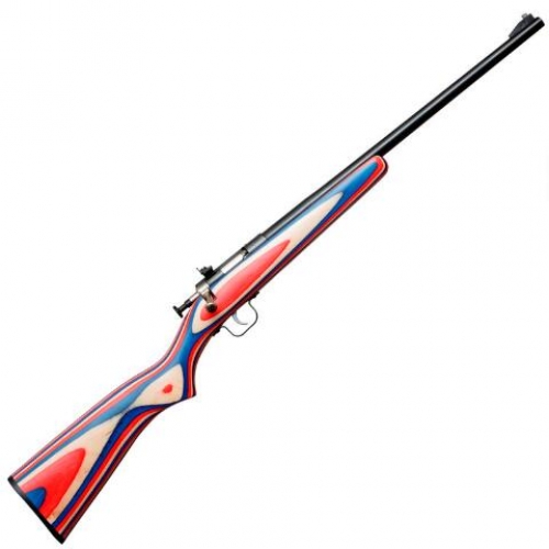 Crickett Single Shot Bolt 22 Long Rifle (LR) 16.12 1 Laminate Red/White