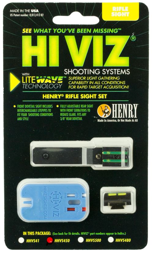 Hi-Viz LiteWave Henry Frontier/Golden Boy/Pump Set Red/Green/White Fiber Optic Rifle Sight