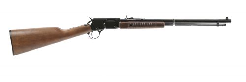 Henry 15 + 1 .22 LR  Pump w/Octagon Blue Barrel & Wood Stock