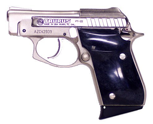 Taurus 8 + 1 Round 25 ACP w/2 3/4 Barrel/Nickel Finish/Blac