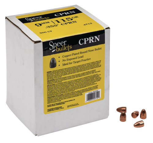 Plinker Handgun Bullets .355 Diameter 115 Grain Copper Plated Round Nose