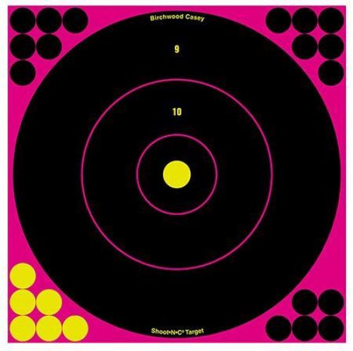 Birchwood Casey Shoot-N-C Pink Bulls-Eye Target 5 Pac