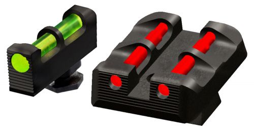 Hi-Viz Target for Glock Interchangeable Red/Green/White/Black Fiber Optic Handgun Sight Set