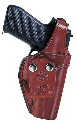 Bianchi 13763 3S Pistol Pocket 45 Auto Browning Hi-Power; Colt Delta Elite Lea