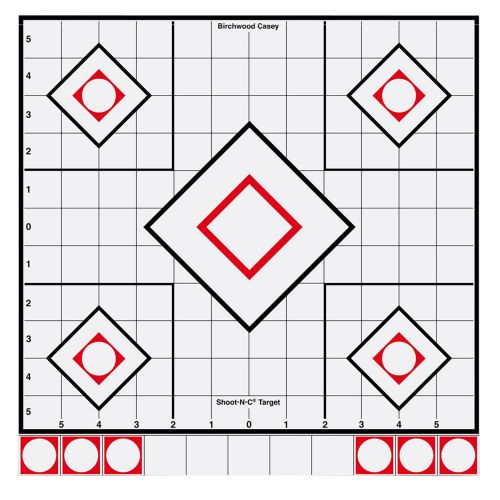 Birchwood Casey 34219 Shoot-N-C Sight-In Target 5 Targets