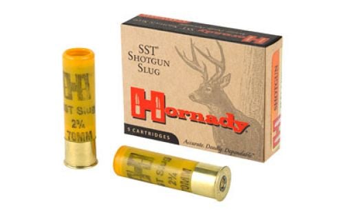 Hornady SST 20Ga Slug  2 3/4 250 Grain Super Shock Tip Brass Plated 5rd box