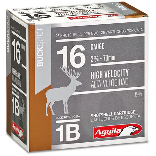 Aguila Field High Velocity 16 Gauge 2.75 1-1/8oz #1-Buck 25rd box