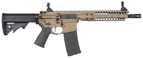 LWRC ICA5R5CK16CA Individual Carbine A5 *CA Compliant 5.56x45mm NATO 16.10 10+1 Flat Dark Earth Cerakote Black Adjustable Stock