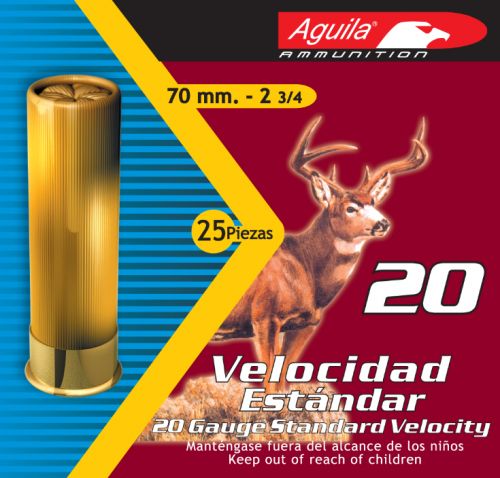 Aguila 1C2014FA Hunting 20 Gauge 2.75 2-3/4 oz 3 Buck 25 Bx/ 10 Cs