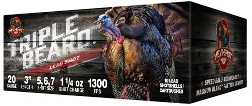 Hevishot Triple Beard Turkey 20Ga 3 1-1/4 oz 5,6,7 Round 10rd