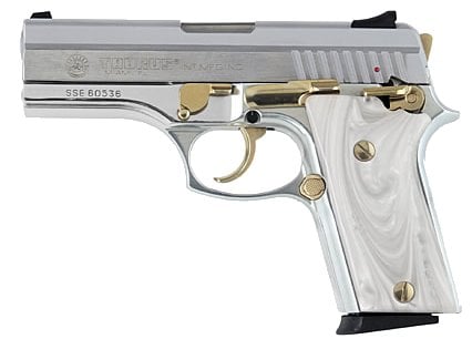 Taurus 10 + 1 Stainless 9MM/3.8 Barrel/Fixed Sights/Gold Hi
