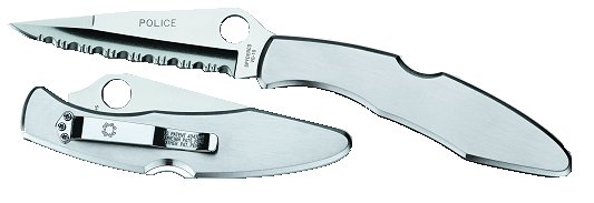 Spyderco Police Stainless Handle Plain Edge