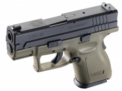 Springfield Armory XD9811SP06 XD Sub-Cmpt 9mm 3 10+1 Syn Grip OD/Black