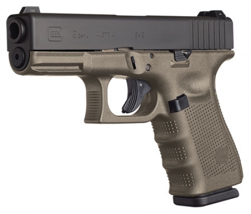 Glock G19 Gen 4 Double 9mm Luger 4.01 15+1 OD Green Interchangeable