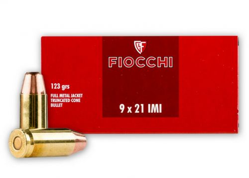 Fiocchi 9X21 Shooting Dynamics 9x21mm IMI 123 gr Full Metal Jacket Truncated-Cone 50 Bx/ 20 Cs