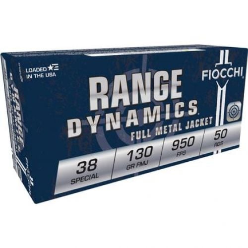 Fiocchi Range Dynamics 38 Special  130 Grain Full Metal Jacket 50rd box