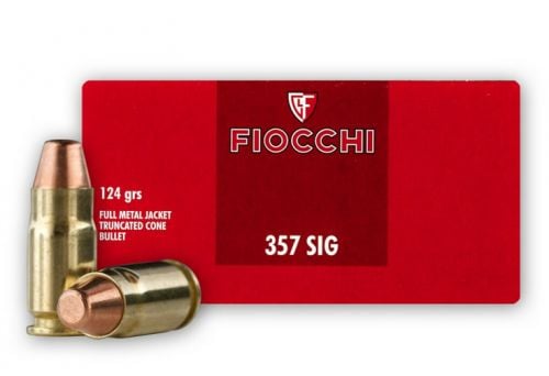 Fiocchi 357 Sig 124gr Full Metal Jacket 50rd box