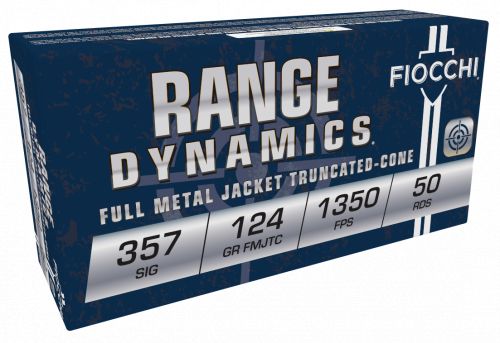 Fiocchi Range Dynamics 357Sig 124gr Full Metal Jacket 50 Per Box/20 Case