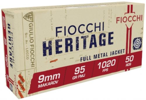 Fiocchi 9X18MM Makarov 95 Grain FMJ  50rd box