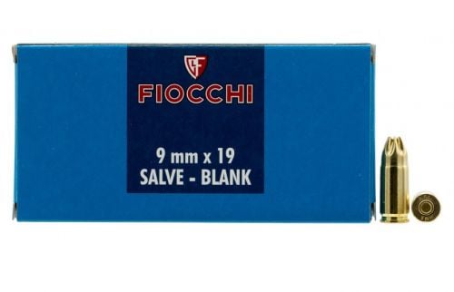 Fiocchi Blanks 9mm Ammo 50 Round Box