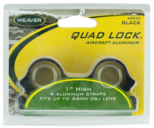 Weaver Mounts 49052 Quad Lock Detachable Rings Black 1 High