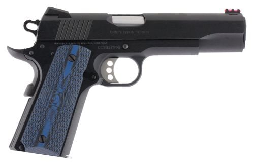 Colt Mfg 1911 Competition 70 Series .45 ACP 5 8+1 Blued Carbon Steel Blue G10 w/Logo Grip