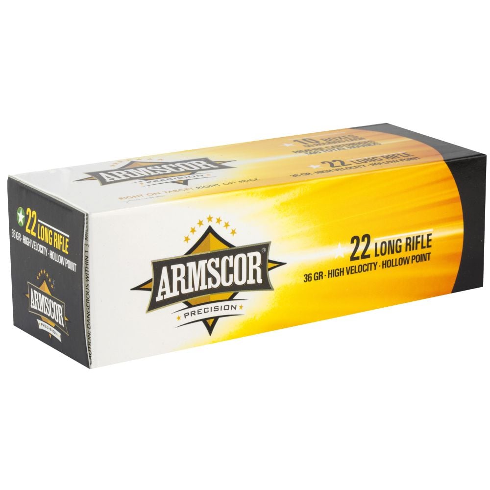 Armscor High Velocity Hollow Point 22 Long Rifle Ammo 36gr  50 Round Box