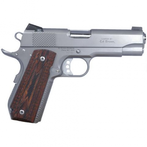 Ed Brown Kobra Single 9mm Luger 4.25 7+1 Laminate Wood Grip Stainless