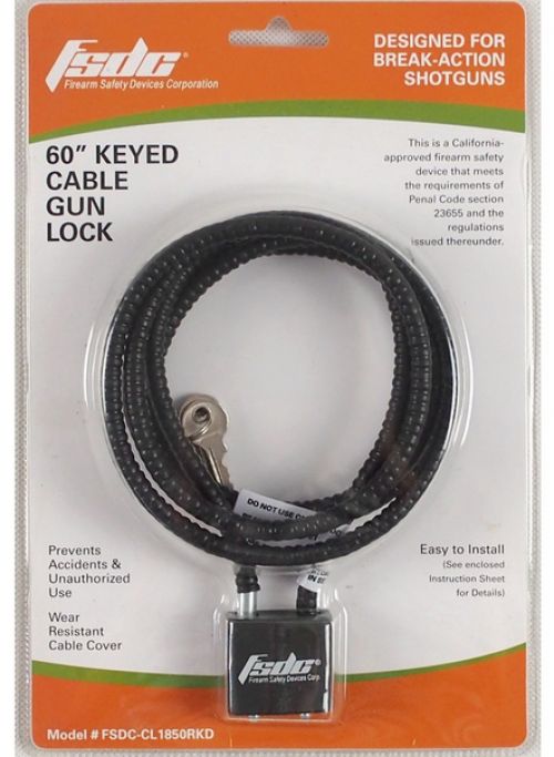 Firearm Safety Devices CL1850RKD Cable Gun Lock Black