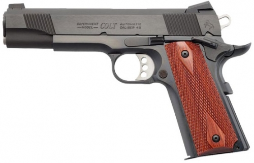 Colt O1980XSE XSE Govt 45 ACP 5 8+1 Double Diamond Rosewood Grip Blued