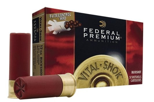 Federal Premium Vital-Shok Buckshot 12 Gauge 2-3/4 00-buck  9 Pellet 5 Round Box