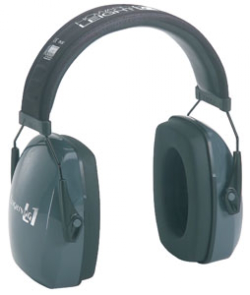 Howard Leight Leightning L1 Passive Muff 25 dB Over the Head Charcoal Gray Ear Cups with Padded, Adjustable Black Headban