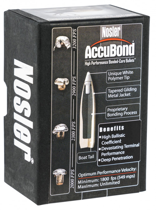 Nosler AccuBond 30 Cal 165 Grain Spitzer 50/Box