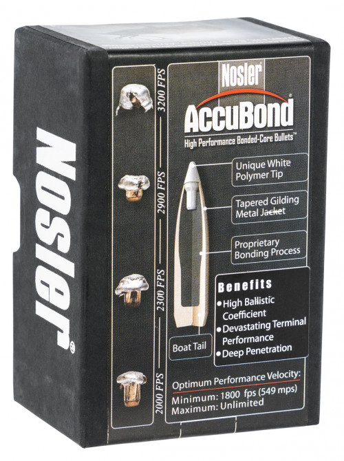 Nosler AccuBond 30 Cal 180 Grain Spitzer 50/Box