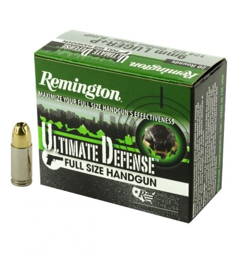 Remington Ammunition Ultimate Defense Full-Sized Handgun 9mm+P 12