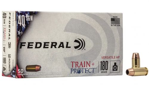 Federal TP40VHP1 Train and Protect 40 Smith & Wesson (S&W) 180 GR Verstile Holl