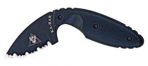 Ka-Bar TDI Law Enforcement 2.31 Fixed Drop Point Serrated Japanese AUS-8A SS Blade Zytel Black Handle