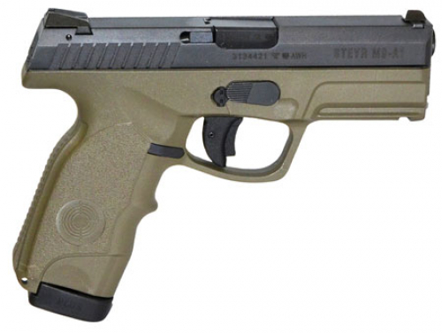 Steyr 39.725.2K M9-A1 Double 9mm 4 17+1 Green Polymer Grip