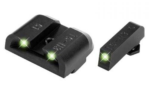 TruGlo Night Square Green Front/U-Notch Rear for Glock Tritium Handgun Sight