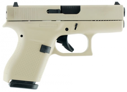 Glock G42 Double 380 Automatic Colt Pistol (ACP) 3.25 6+1 Desert Tan