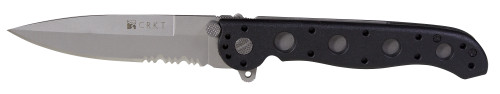 CRKT M1613Z M16 13Z 3.50 Folding Spear Point Part Serrated Bead Blasted AUS-8A SS Blade/Black GRN Handle