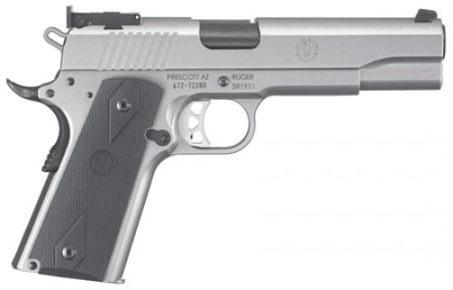 Ruger SR1911 Single 10mm 5 8+1 Black Rubber Grip Stainless